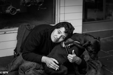 Mike Wheelton street photographer. Colour and black and white. Queen Street, Auckland city, New Zealand.