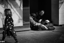Mike Wheelton street photographer. Colour and black and white. Queen Street, Auckland city, New Zealand.