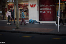 Mike Wheelton street photographer. Colour and black and white. Queen Street, Auckland city, New Zealand.