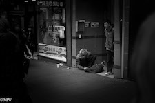 Mike Wheelton street photographer. Colour and black and white. Queen Street, Auckland city, New Zealand.