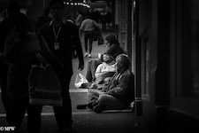 Mike Wheelton street photographer. Colour and black and white. Queen Street, Auckland city, New Zealand.