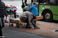 Mike Wheelton street photographer. Colour and black and white. Queen Street, Auckland city, New Zealand.