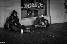 Mike Wheelton street photographer. Colour and black and white. Queen Street, Auckland city, New Zealand.