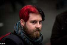 Mike Wheelton street photographer. Colour and black and white. Queen Street, Auckland city, New Zealand.
