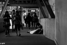 Mike Wheelton street photographer. Colour and black and white. Queen Street, Auckland city, New Zealand.